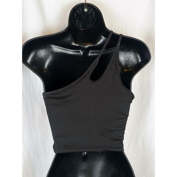 New Medium Red Grunge Motorsport Graphic Racing Car Crop One shoulder Strappy - Picture 6 of 9